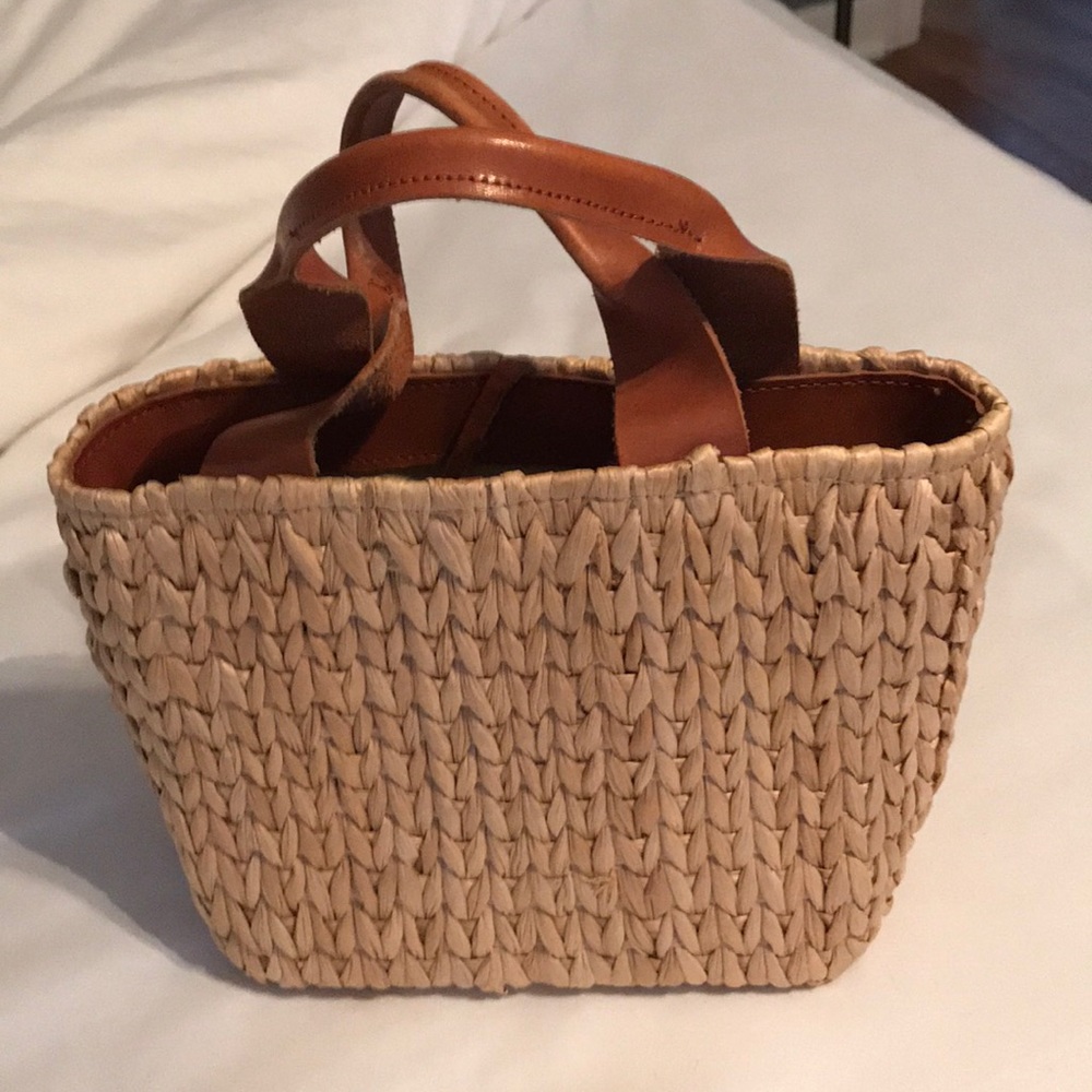 JCrew woven basket handbag!